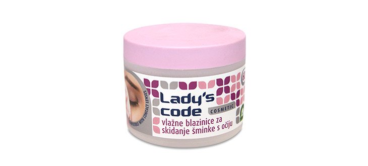 Lady's code vlažne blazinice za skidanje šminke s očiju
