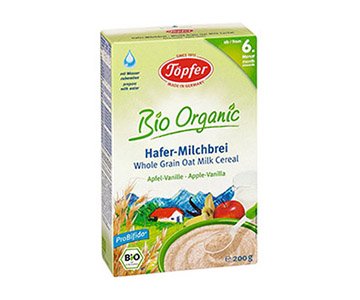 Žitna mliječna kašica jabuka vanilija